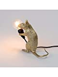 Mouse Lamp Step Gold Lampada Topo In Piedi Oro SELETTI