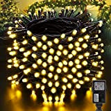 Moxled Luci Albero di Natale Bianco Caldo Catena luminosa 35M 350 LED, Luci di Natale con 8 Modalità, Funzione Timer ...