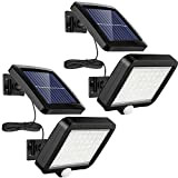 MPJ Lampada solare per esterni, 2 pezzi 56 LED lampada solare esterna con sensore di movimento, impermeabilità IP65, angolo di ...