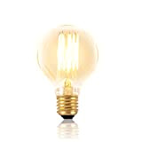 Mr.Classic Edison lampadina filamento e27 dimmerabile retro lampada g80 vintage illuminazione globo antico decorativo nostalgia lampadina lampada al tungsteno-180 lumen ...