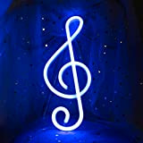 Musica Neon Segno NEON LED Luci Musicali Nota Musicale NEON Light Blue Neon Segnale BATTERIA / USB Operated Wall Segnale ...