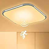 NAIZY Lampada da soffitto a LED da 24W con sensore di movimento, lampada da soffitto, lampada da soffitto moderna rotonda ...
