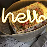 Neon Hello Signs Light LED Love Kids Regalo-Decorativo Segno per tendone per Wall Room Festa di Nozze Bar Pub Hotel ...