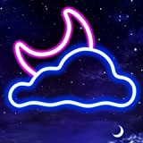 Neon Sign, Cloud and Moon LED Neon Light Battery or USB-Powered Neon Light, LED Neon Lights Wall Decoration, Neon Signs ...