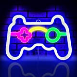 Neon Sign, Gamepad Shape LED Neon Signs, Battery- or USB-Powered Neon Light for Gamer Room Wall Bedroom Decor, Gamer Gifts ...