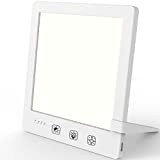 Nertpow Lampada per la terapia 12000 Lux, LED senza UV, con luminosità e temperatura di colore regolabili, timer, controllo touch, ...