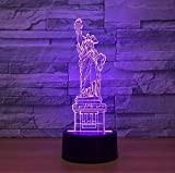 New York City Statue Of Liberty 3D Led Night Light Touch Lampada Da Tavolo Regalo Per La Decorazione Della Camera ...