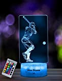 Nice Dream Luce Notturna da Baseball per Bambini, Lampada da Illusione 3D Luce LED, Telecomando 16 Cambia Colore Dimmerabile, Regali ...