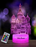 Nice Dream Luce Notturna del Castello per Bambini, Lampada da Illusione 3D Luce LED, Telecomando 16 Cambia Colore Dimmerabile, Regali ...