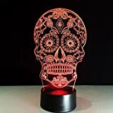Night Light 3D Led Lamp Skull 3D Lights Nightlight Per Bambini Visual Led Night Light Illusion Mood Lamp Lampada 7 ...