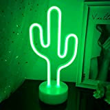 NIWWIN Cactus Neon, Segnaletica neon per interni,Interfaccia USB o alimentazione della batteria,Adatto per la stanza dei bambini, festa di festa, ...