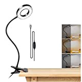 NIWWIN Lampade da lavoro,Lampade con pinza, lampada da tavolo regolabile, temperatura a 3 colori, alimentazione USB, lampada da scrivania, 48 ...