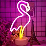 NIWWIN Luci Flamingo, Segnaletica neon per interni,Interfaccia USB o alimentazione della batteria,Adatto per la stanza dei bambini, festa di festa, ...