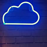 Nordstylee - Luce notturna al neon a forma di nuvola, luci notturne a LED per bambini, decorazione da parete, compleanno, ...