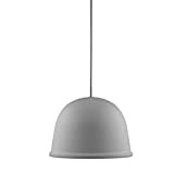 Normann Copenhagen - Lampada da soffitto, Acciaio Tessile, grigio., H: 19 x Ø: 28 cm