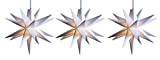 Novaliv Set di 3 stelle decorative a LED, 16 cm, funzione timer, per interni ed esterni, con cavo da 1,5 ...