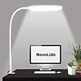 NovoLido - 10W Lampada da Scrivania a LED con Morsetto, Lampada da Tavolo Flessibile a 360° con 3 Modalità di ...