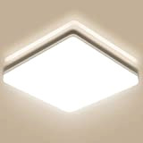 Oeegoo Plafoniera a LED da 18 W, IP44, impermeabile, 1800 lumen, per bagno, camera da letto, soggiorno, camera dei bambini, ...