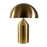 Oluce Atollo 233 - Lampada da tavolo in oro laccato con dimmer H70, diametro 50 cm