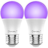 Onforu 2 Pezzi 9W lampadine UV LED, Lampadine LED UV E27, Luce Nera, Luce Wood, Black Light, Illuminazione Ultravioletto per ...