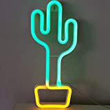 OSALADI Cactus Neon Sign a Batteria Cactus Night Light Cactus Marquee Light Led Lampada Cactus per Casa Pasqua 1 Pz