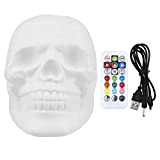OSALADI Halloween Skull Lamp Led Skelton Night Light Multi Color Touch Pad Light Centrotavola da Tavolo per Haunted House Party ...