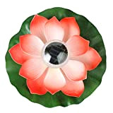 OSALADI - Lanterna di loto, a energia solare, a forma di fiore di loto artificiale, impermeabile, a energia solare, con ...