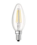 Osram Base Classic Lampada LED E14, 4 W, Bianco, Vetro, 2 Unità