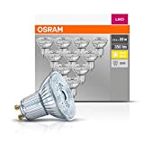 Osram base PAR16 LED riflettore lampada, vetro, bianco caldo, GU10, 4.3 W, 10 Pezzi