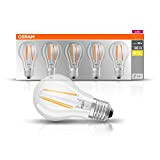 Osram LED Base Classic A Lampada, Attacco: E27, Bianco Caldo, 2700 Kelvin, 7 W, Ricambio per Lampadina da 60 W, ...