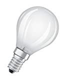 OSRAM Sfera Lampadine LED, 4 W Equivalenti 40 W, Attacco E14, Luce Calda 2700K, Confezione da 10 Pezzi