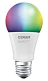 Osram Smart+ Lampadina LED Bluetooth Compatibile con Apple HomeKit e Android. 10W Goccia, E27, 60 W Equivalenti, Luce Colorata RGBW