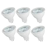 OUGEER 6 lampadine LED MR16 6W AC 220-240V LED GU5.3, equivalenti a 60 W MR16, luce bianca fredda, 6000 K, ...
