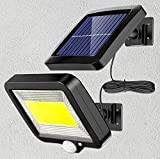Ovker Lampade Solari da Esterni, 100 LED Lampada Solare da Parete 3 Modalità con Sensore di Movimento, Luce Solare da ...