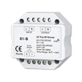 OVNSHVN AC 110 V - 220 V S1-B Dimmer un LED Triac RF Dimmer 2.4GHz 120W-288W Push Dimmer Controller Controller ...