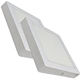 Pack 2 Plafoniera LED quadrato superficie 24 W. Colore Bianco Neutro (4500K). Dimensioni: 300 mm x 300 mm. 2000 lumen. ...