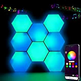 Pannelli LED RGB Controllo APP,Luci Esagonali LED Parete Gaming Muro Sincronizza con Musica,16 Milioni Colori Fai da te Geometria Splicing ...
