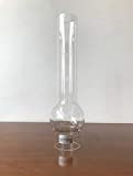 Paralume in vetro alto 26 cm diametro base 5 cm per lampade a petrolio