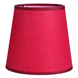 Paralume piccolo comodino in puro colore, coprilampada decorativo stile semplice, per lampada da tavolo Lampadina a vite E14(red)