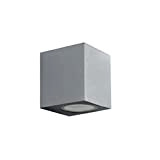 Partenopea® Applique lampada cubo da parete a muro gu10 max 10w led per interno esterno IP65 moderno faretto monoemissione (Cubo ...
