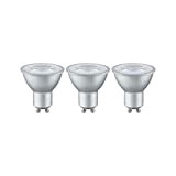 Paulmann 28581 Lampadina LED riflettore 3 lampadine da 4 Watt alluminio lampadina a bulbo illuminazione 2700 K GU10