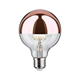 Paulmann 28674 LED filamento G95 7 Watt lampadina testina a specchio rame 2700 K bianco caldo E27, 6.5 W, 1 ...