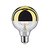 Paulmann 28675 Lampadina LED filamento G95 6,5 Watt lampadina testina a specchio oro 2700 K bianco caldo dimmerabile E27