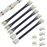 PAUTIX RGB COB LED strisce Set di connettori, connettore angolare, connettore per strisce RGB 4pin Connettore rapido a 90 gradi ...