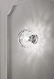 PERENZ Lampada da Parete con stuttura Cromo lucido Applique con Diffusore in Vetro trasparente diametro 21 cm Lampadina 1xE27 max. ...