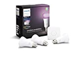 Philips Hue White and Color Ambiance Starter Kit con 3 Lampadine Smart, Luce Bianca e Colorata, Dimmerabile, Attacco E27, 60W, ...