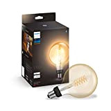 Philips Hue White, Lampadina LED Smart a Filamento, Bluetooth, Dimmerabile, Attacco E27, Luce Bianca Calda