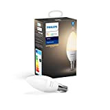 Philips Hue White, Lampadina LED Smart, Bluetooh, Attacco E14, 9W, Dimmerabile, Luce Bianca Calda, Bianco
