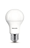 Philips – Lampadina LED A60 E27 10 W (75 W), attacco Edison Cool Day, satinato, 6500 K lampadina, Sintetico, White, E27, 10 wattsW 240 voltsV