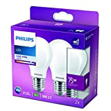 Philips Lampadina LED Goccia, 2 Pezzi, Equivalente a 75W, Attacco E27, Luce Bianca Fredda, non Dimmerabile